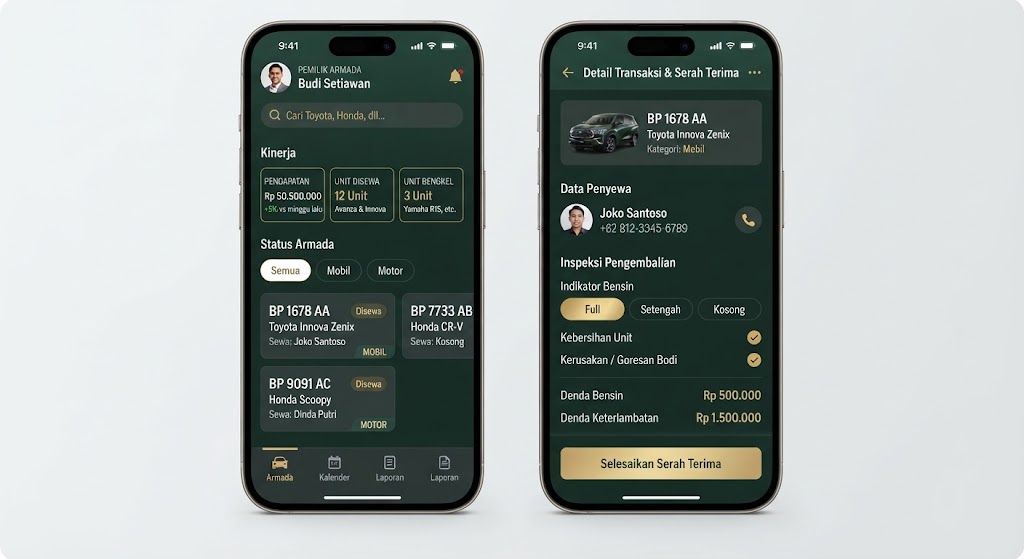 Contoh aplikasi rental mobil